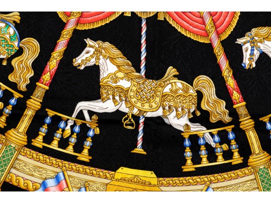 Hermes Luna Park Silk Jacquard Scarf, 90cm
