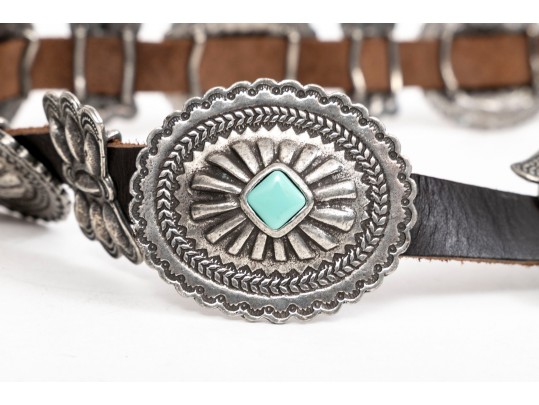 Adrienne Teeguarden Striking Southwestern Style Concho Belt