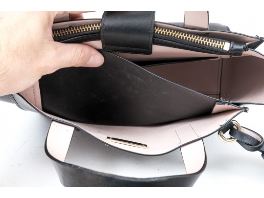 Kate Spade Lot Of Two Classic Top Handle Black Leather Bags