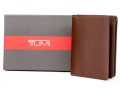 Tumi Classic Brown Leather ID Lock Wallet, With Box