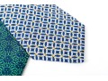Hermes Lot Of Three Silk Ties, Blue To Green Tones