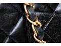 Chanel Classic Black Lambskin Quilted Leather Single Flap Shoulder Bag