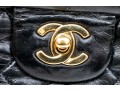 Chanel Classic Black Lambskin Quilted Leather Single Flap Shoulder Bag
