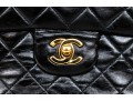 Chanel Classic Black Lambskin Quilted Leather Single Flap Shoulder Bag