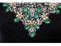 Oscar De La Renta Fabulous Black Bedazzled Sleeveless Top, Size Medium