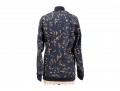Contemporary Blue Zip-Up Hooded Sweatshirt