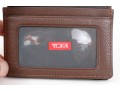 Tumi Classic Brown Leather ID Lock Wallet, With Box