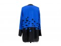 Escada Patterned Blue And Black Button Up Cardigan, Size 42