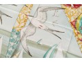 Salvatore Ferragamo Silk Scarf With Fish Motifs, Pink, Blue And Yellow Tones