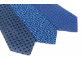 Hermes Lot Of Three Silk Ties, Blue Tones
