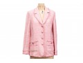 Charming St. John Pink And White Button Up Jacket, Size 12