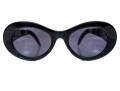Escada Sophisticated Wide Frame Black Acrylic Sunglasses