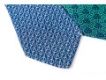 Hermes Lot Of Three Silk Ties, Blue To Green Tones