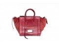 Valentino Lavish Burgundy Leather, Alligator And Suede Oversized Top Handle Bag
