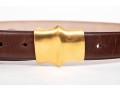 De Vecchi Brown Leather Belt, Size Small