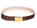 De Vecchi Brown Leather Belt, Size Small