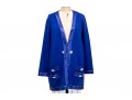St. John Sequinned Blue Long Cardigan, Size 16