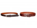 Two Ralph Lauren Leather And Sterling Belts, Size 30