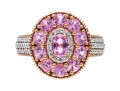 Delicate 14K And Light Pink Sapphire Ring, Size 7