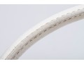 Lambertson Truex Bright Elongated White Leather Baguette Bag