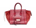 Valentino Lavish Burgundy Leather, Alligator And Suede Oversized Top Handle Bag