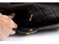 Chanel Striking Dark Brown Lambskin Quilted Leather Tote