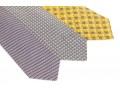 Hermes Lot Of Three Silk Ties, Assorted Colors And Patterns