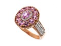 Delicate 14K And Light Pink Sapphire Ring, Size 7