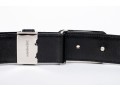 Yves St. Laurent Handsome Black Leather Belt With Black Enamel Decorated  Buckle