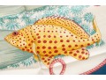 Salvatore Ferragamo Silk Scarf With Fish Motifs, Pink, Blue And Yellow Tones