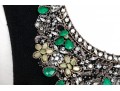Oscar De La Renta Fabulous Black Bedazzled Sleeveless Top, Size Medium