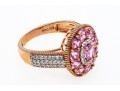 Delicate 14K And Light Pink Sapphire Ring, Size 7