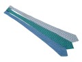 Hermes Lot Of Three Silk Ties, Blue To Green Tones