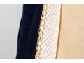 St. John Navy Button Up Cardigan, White And Gold Toned Sequinned Trim, Size 14
