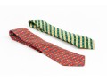 Lot Of Two 100% Silk Hermes Ties, Predominantly Red And Yellow Tones