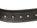 Battaglia Brown Leather Belt, Gold Tone Buckle, Size 36