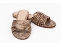 Gianvito Rossi Pretty Ribbed Leather And Snake Grain Sandals, Size 37, Retail $845