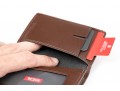 Tumi Classic Brown Leather ID Lock Wallet, With Box