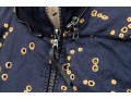 Contemporary Blue Zip-Up Hooded Sweatshirt