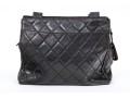 Chanel Striking Dark Brown Lambskin Quilted Leather Tote