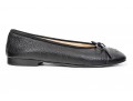 Chanel Classic Black Leather Ballet Flats, Size 37