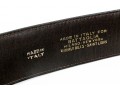 Battaglia Brown Leather Belt, Gold Tone Buckle, Size 36