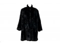 Carol Little Soft Black Fur Coat, Size M