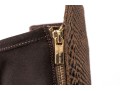 Michael Kors Striking Tall Brown Neoprene And Snake Grain Leather Boots, Size 10, With Box