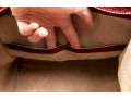 Valentino Lavish Burgundy Leather, Alligator And Suede Oversized Top Handle Bag
