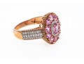 Delicate 14K And Light Pink Sapphire Ring, Size 7