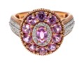 Delicate 14K And Light Pink Sapphire Ring, Size 7