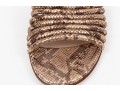Gianvito Rossi Pretty Ribbed Leather And Snake Grain Sandals, Size 37, Retail $845