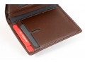 Tumi Classic Brown Leather ID Lock Wallet, With Box
