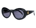 Escada Sophisticated Wide Frame Black Acrylic Sunglasses